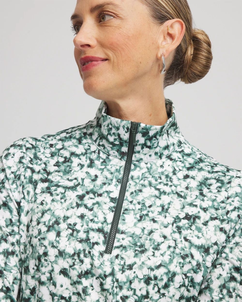 Zenergy® UPF Printed Zip-Front Pullover | Chico's